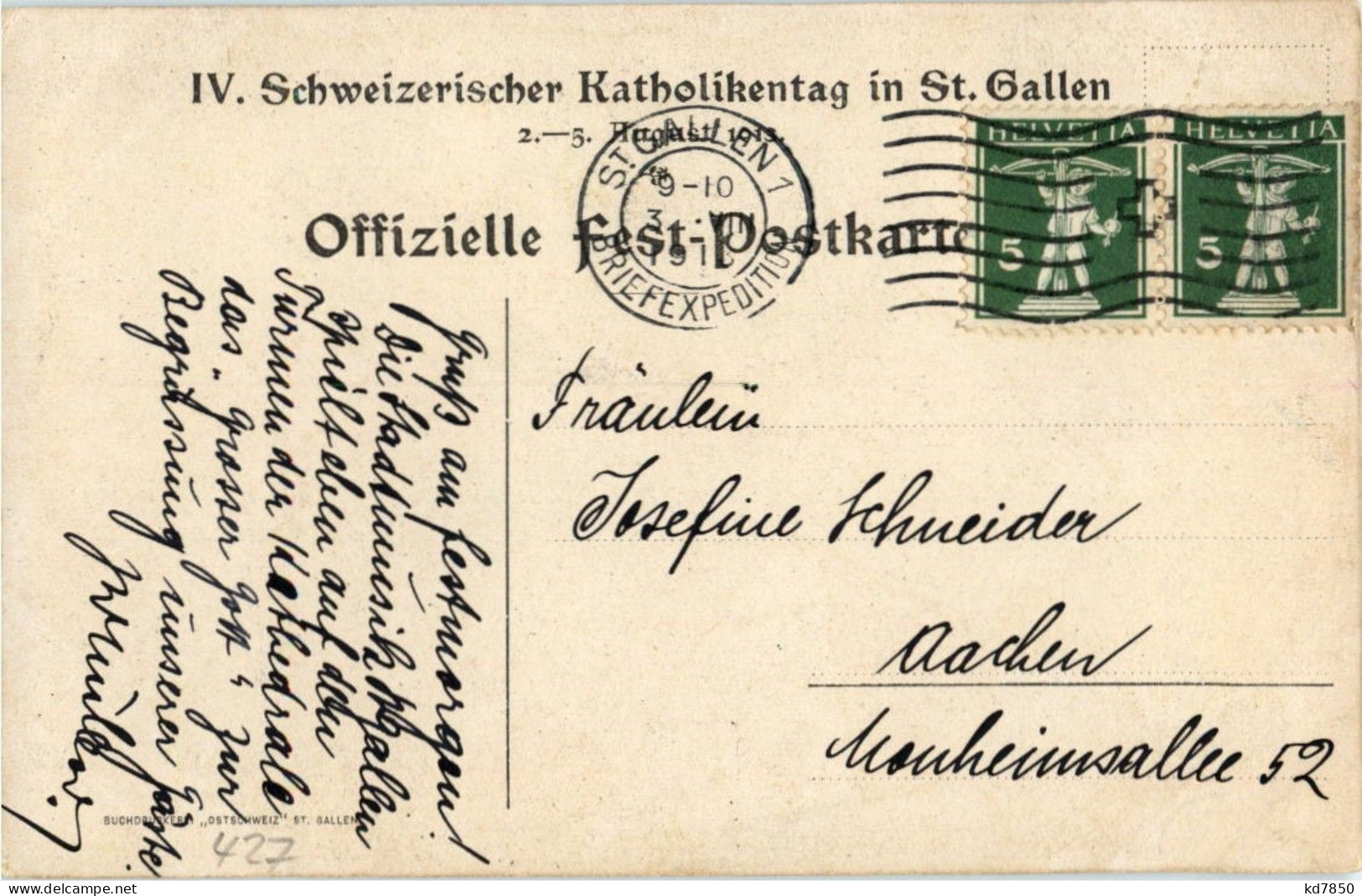 St. Gallen - Katholikentag 1913 - Saint-Gall