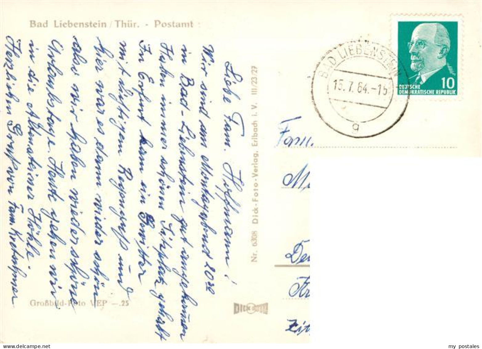 73901125 Bad Liebenstein Postamt Bad Liebenstein - Bad Liebenstein