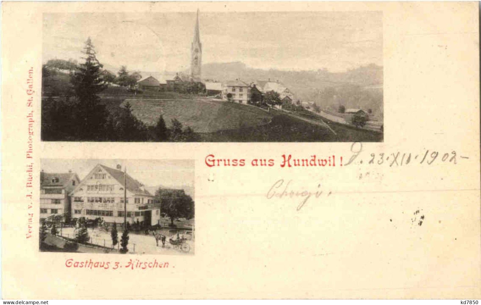Gruss Aus Hundwil - Gasthaus Zum Hirschen - Autres & Non Classés