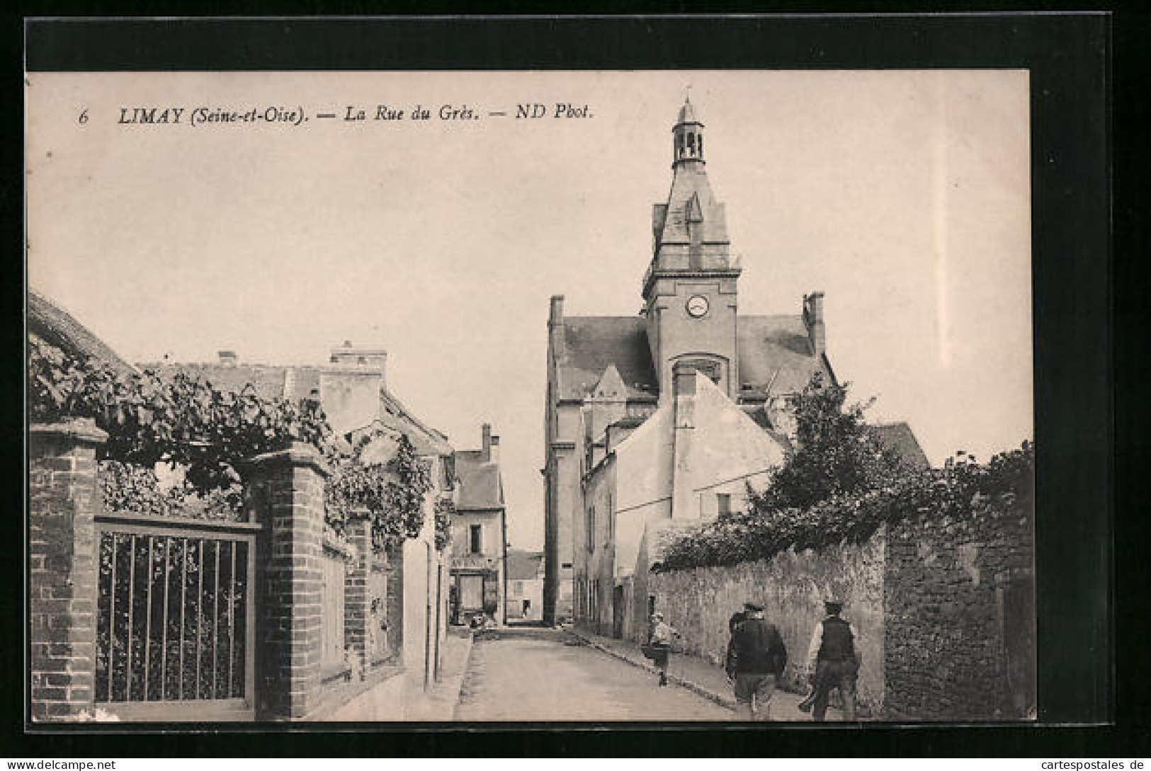 CPA Limay, La Rue Du Grès, Vue De La Rue  - Limay