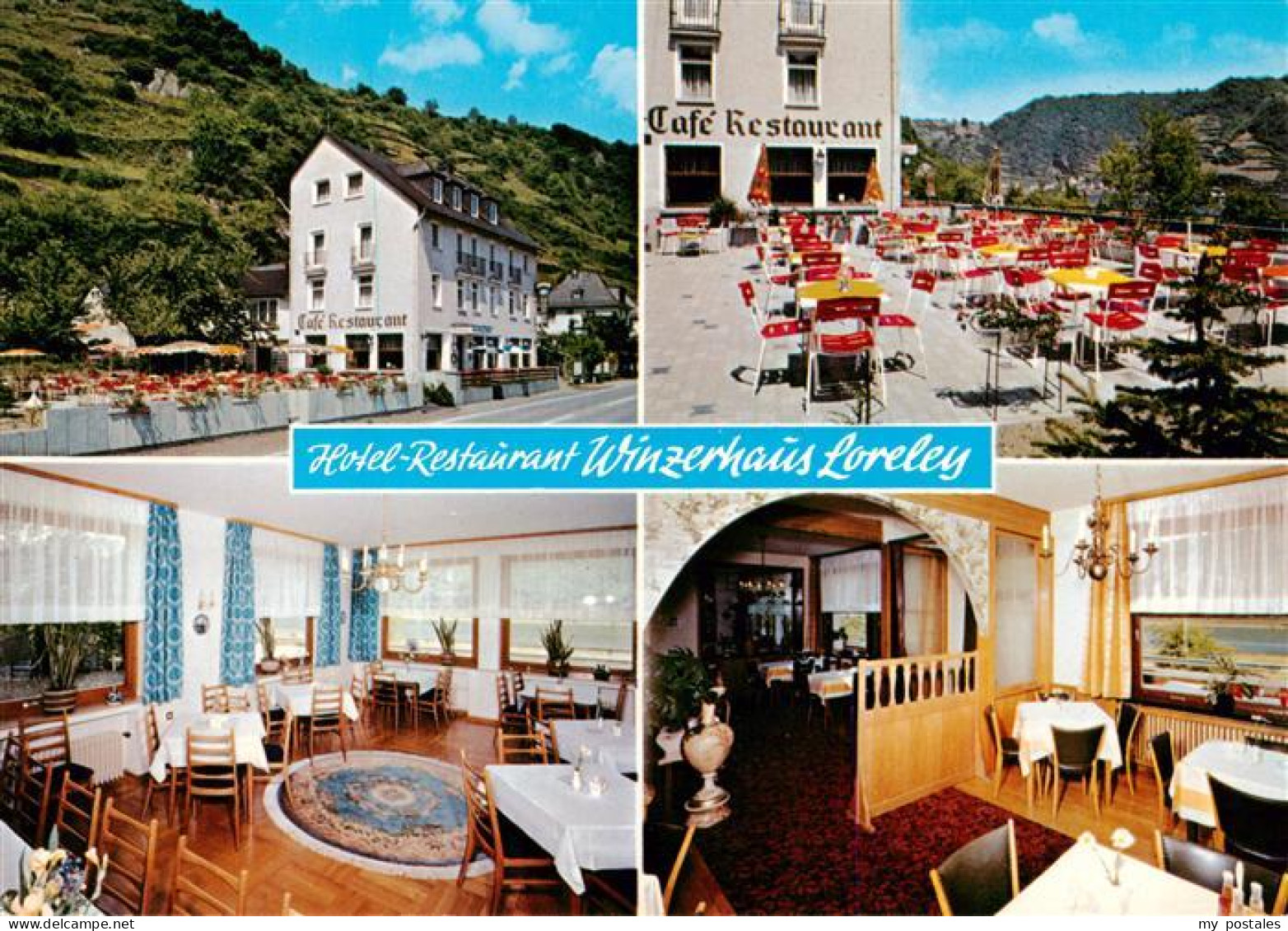 73901100 St Goar Rhein Hotel Restaurant Winzerhaus Loreley Gastraeume Terrasse  - St. Goar