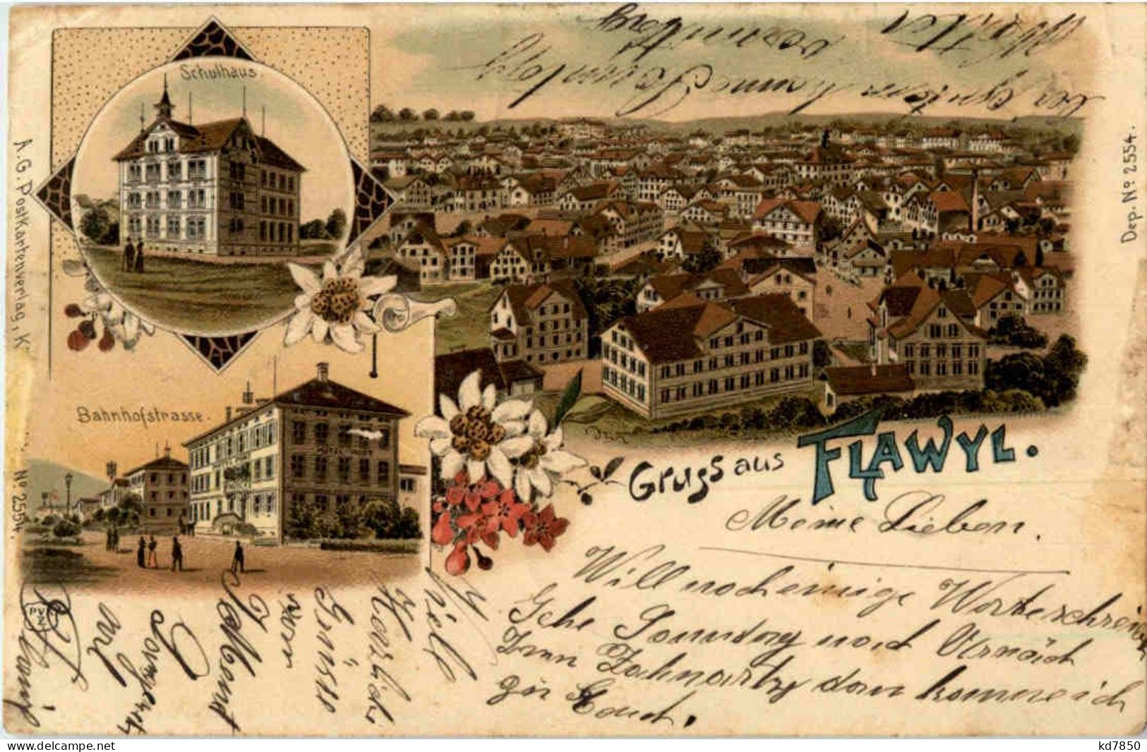 Gruss Aus Flawil - Litho - Flawil