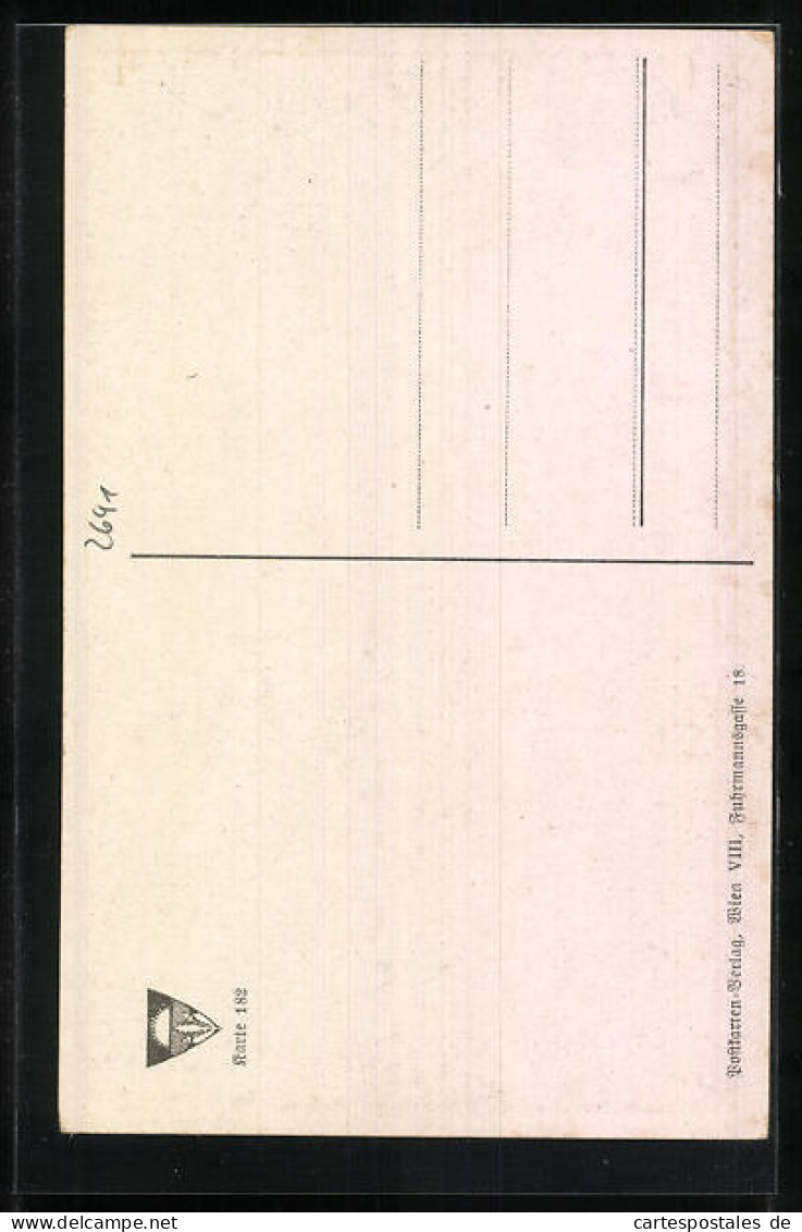 AK Deutscher Schulverein Nr. 182: Klamm, Totalansicht Der Burgruine  - Guerra 1914-18