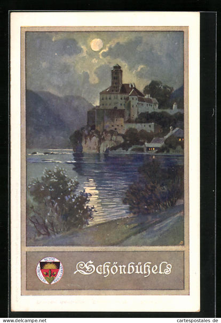 AK Deutscher Schulverein Nr. 160: Schönbühel, Totale Bei Mondschein  - Guerra 1914-18