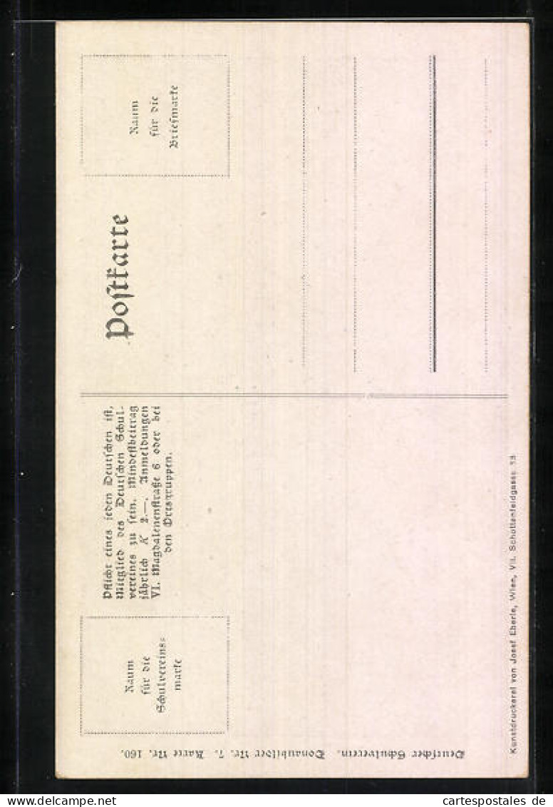 AK Deutscher Schulverein Nr. 160: Schönbühel, Totale Bei Mondschein  - Weltkrieg 1914-18