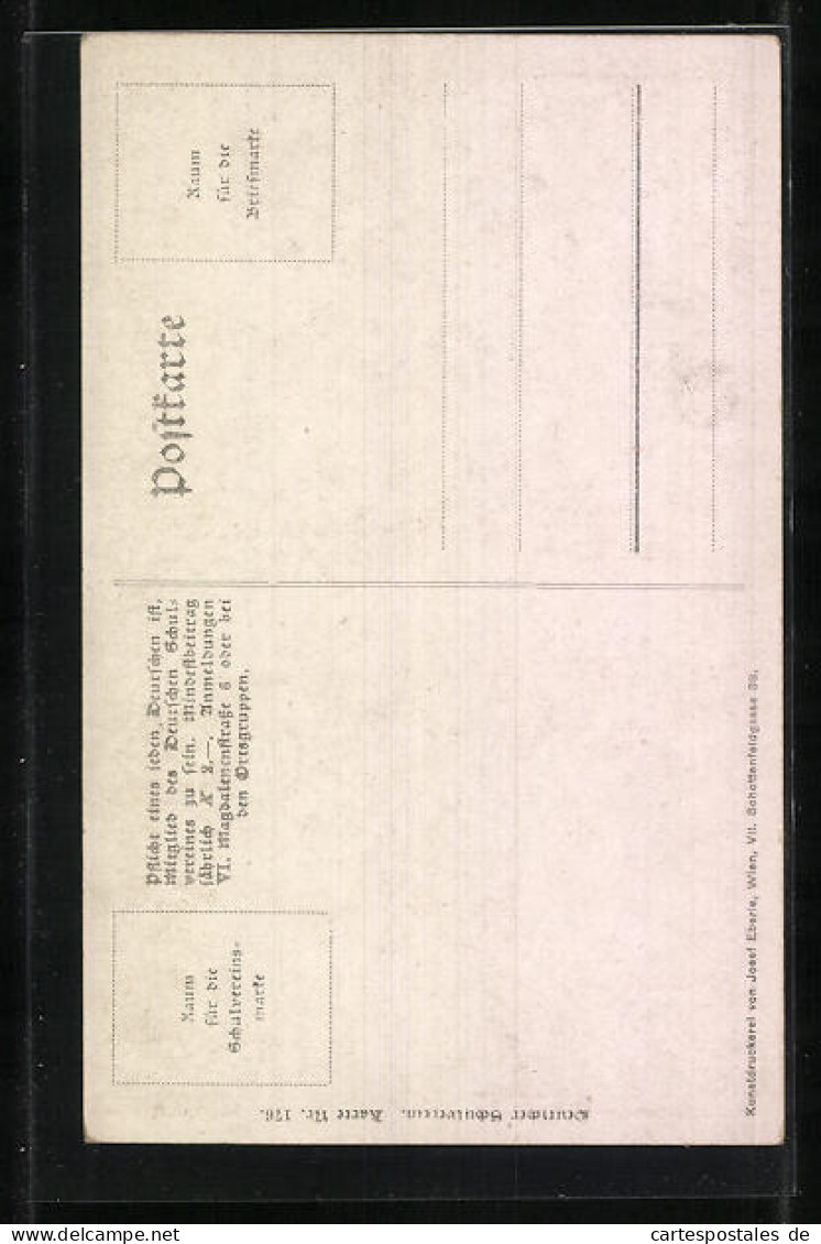 AK Deutscher Schulverein Nr. 176: Senftenberg, Blick Zur Burgruine  - Weltkrieg 1914-18