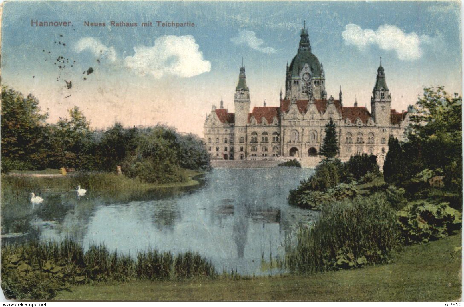 Hannover - Neues Rathaus Mit Teichpartie - Hannover