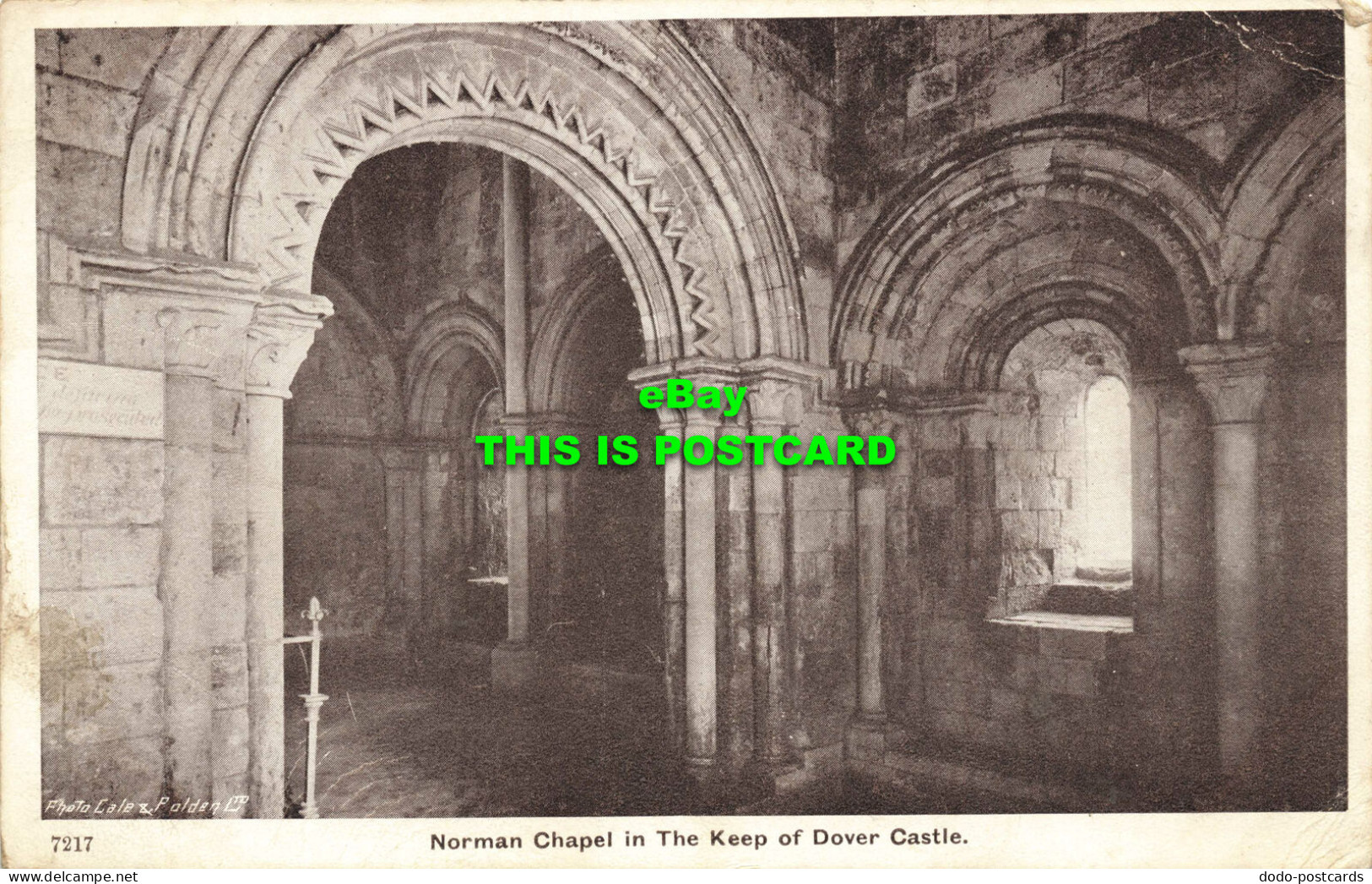 R566471 7217. Norman Chapel In Keep Of Dover Castle. Gale And Polden. 1909 - World