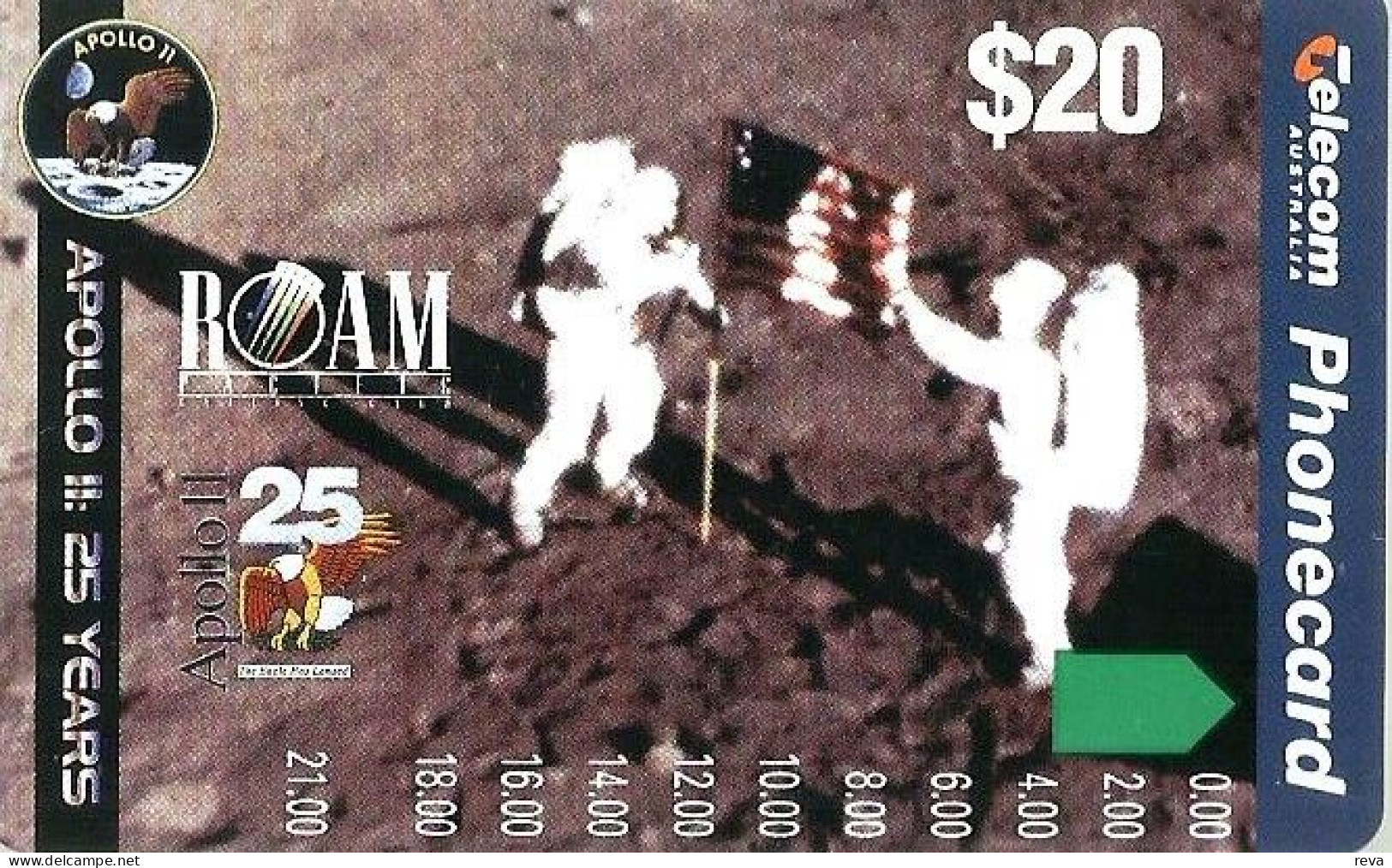 AUSTRALIA $20 APOLLO II ASTRONAUT PLANTING FLAG ON MOON 25 YEARS AUS-151 PRIVATE ISSUE MINT READ DESCRIPTION !! - Australie