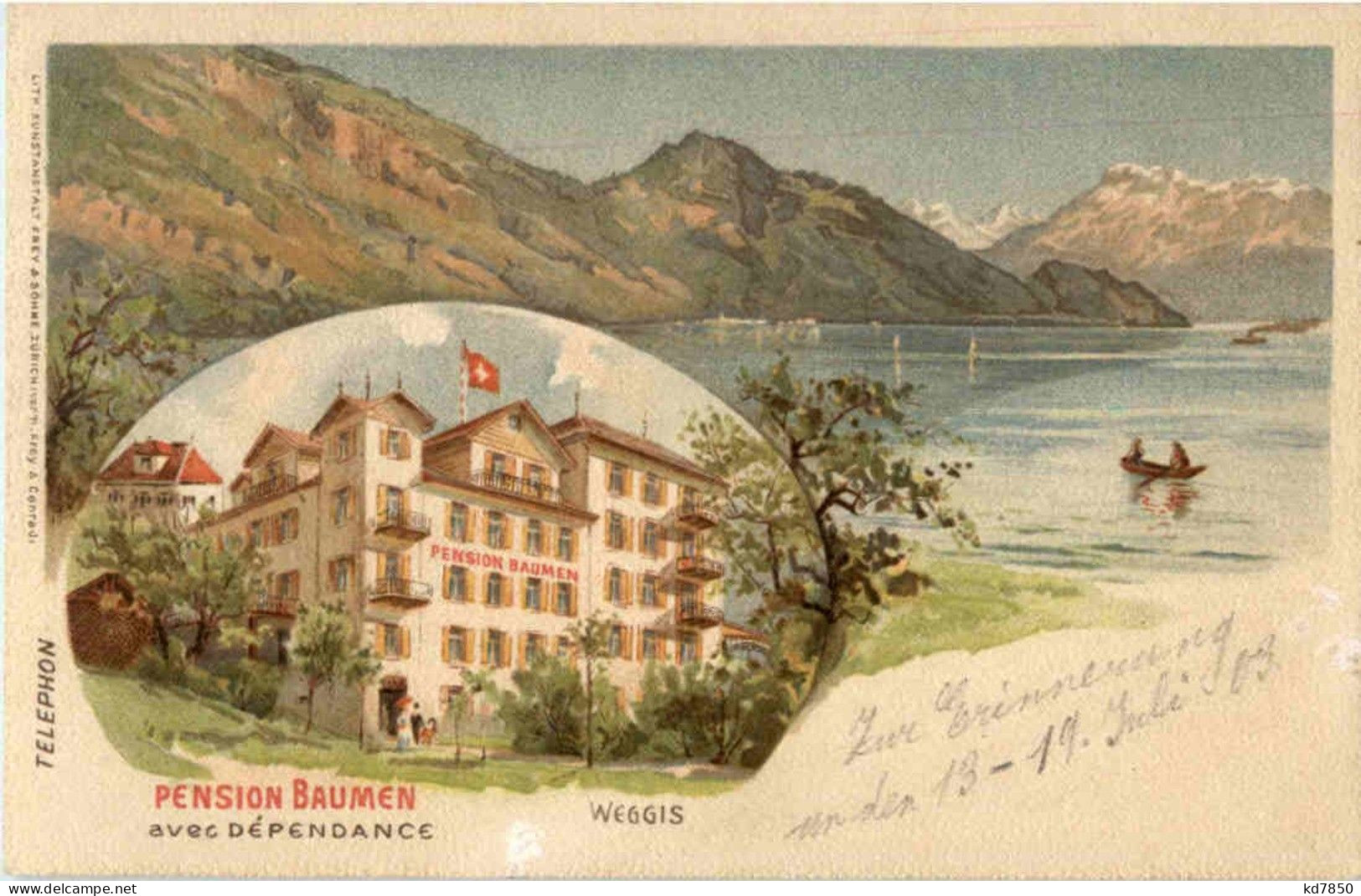 Weggis - Pension Baumen - Litho - Weggis