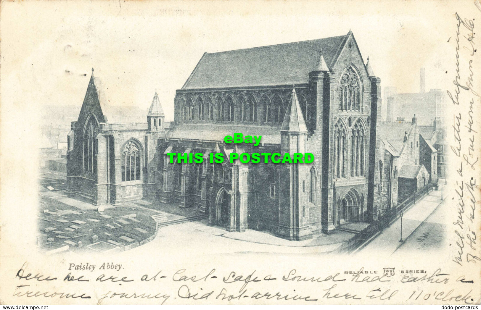 R566477 Paisley Abbey. Reliable Series. W. R. And S. 1903 - World