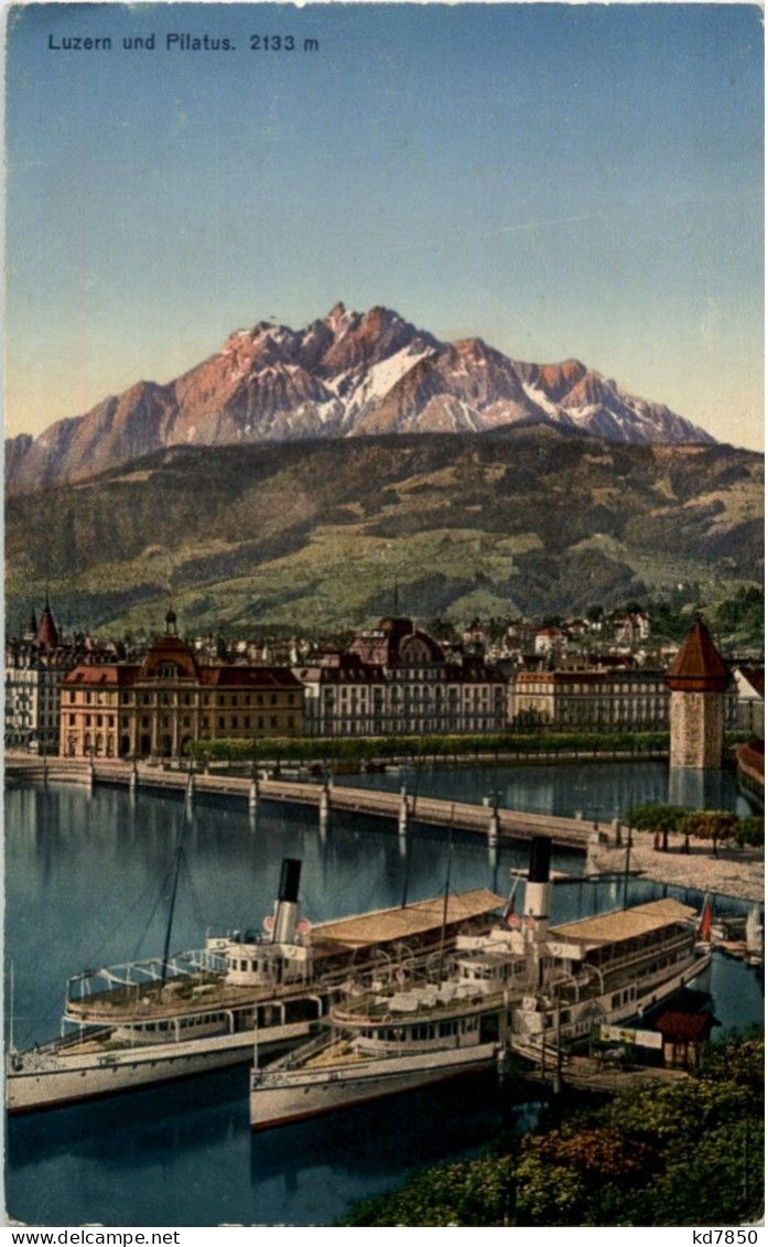 Luzern Mit Schiffen - Lucerna