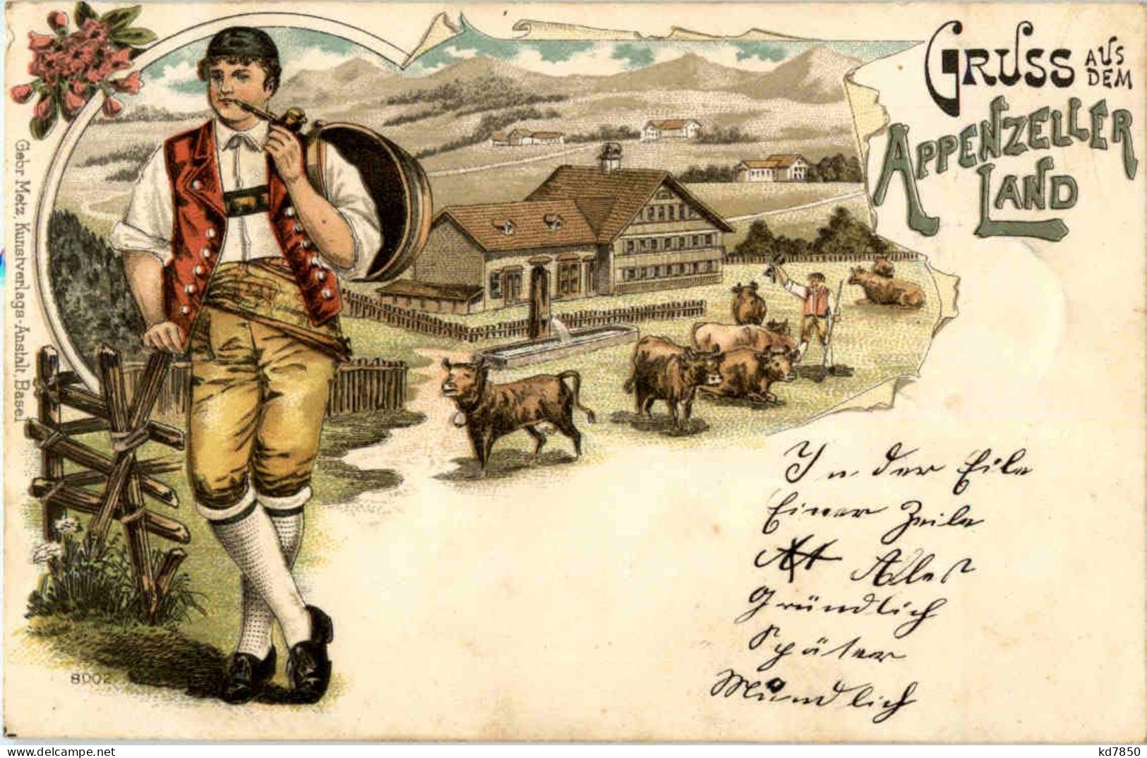 Gruss Aus Dem Appenzeller Land - Litho - Autres & Non Classés