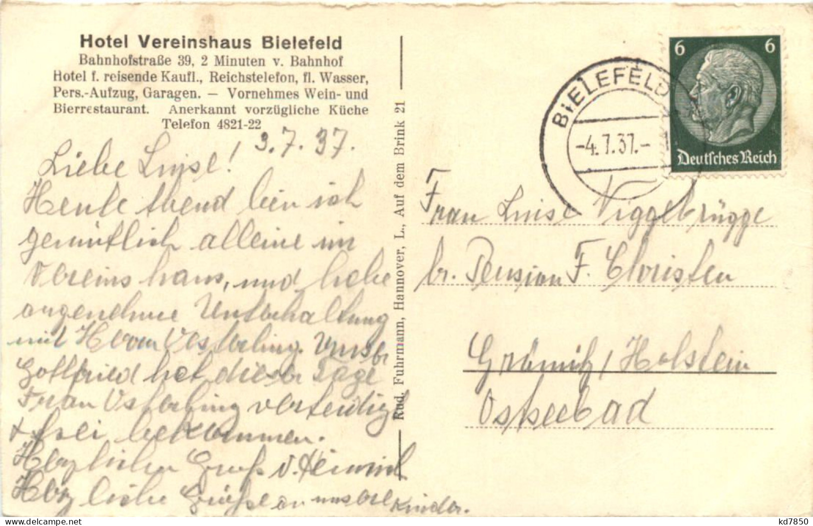 Bielefeld - Hotel Vereinshaus - Bielefeld