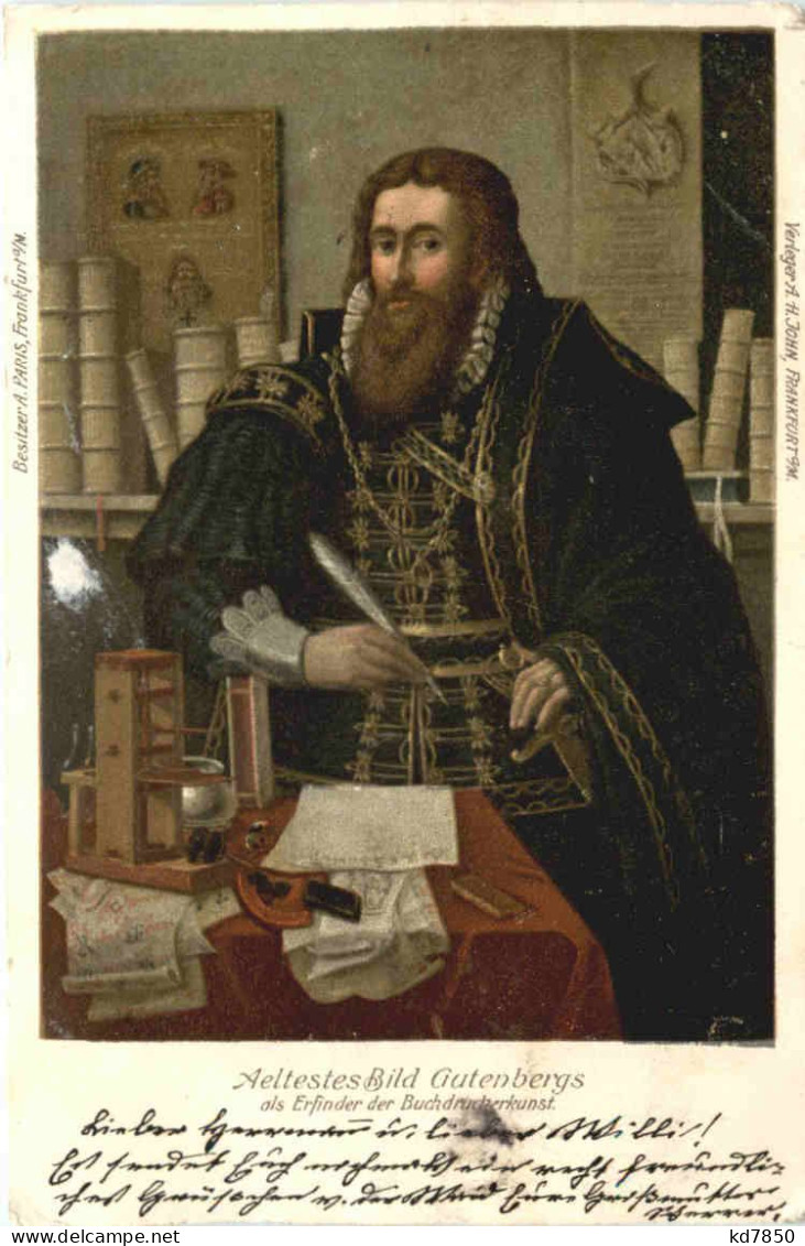 Gutenberg, Der Erfinder Der Buchdruckerei - UPU - Personnages Historiques