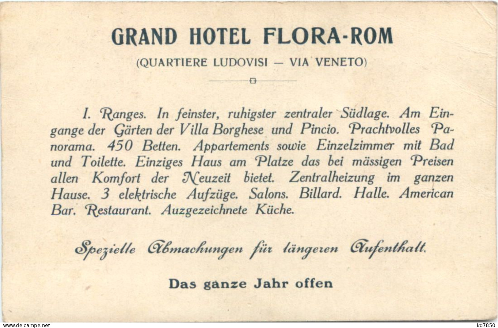 Roma - Grand Hotel Flora - Sonstige & Ohne Zuordnung