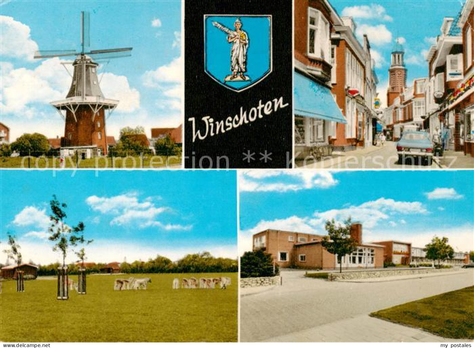 73829217 Winschoten Winschooten NL Windmuehle Strassenpartie Park Gebaeude  - Autres & Non Classés