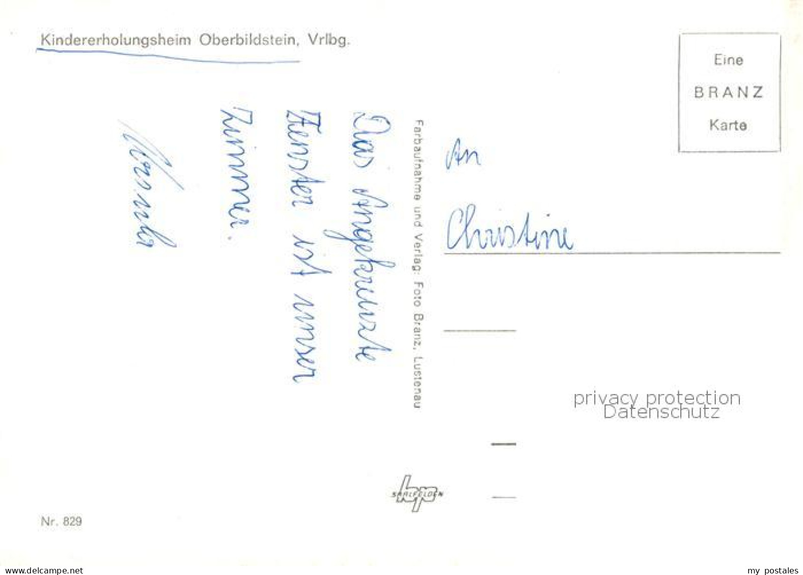 73829186 Oberbildstein Vorarlberg AT Kindererholungsheim  - Altri & Non Classificati