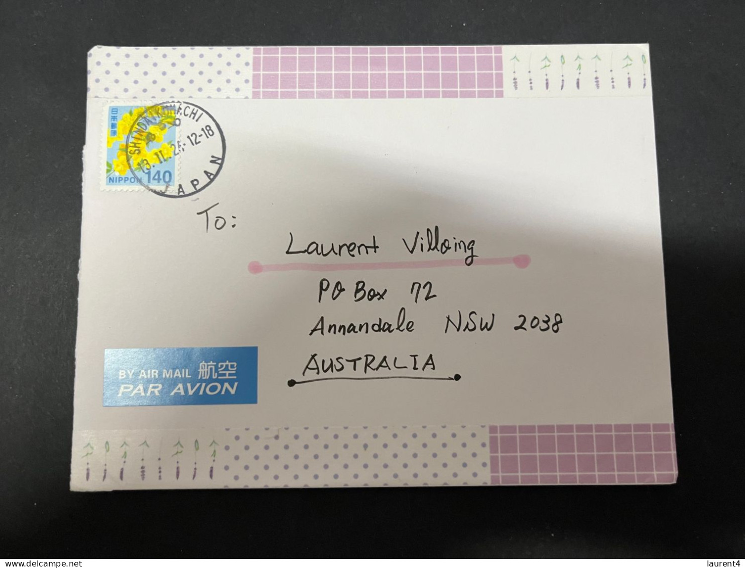 1-5-2024 (3 Z 34) Letter Posted From Japan To Australia In 2024 (2 Cover) With Flowers Stamps - Brieven En Documenten