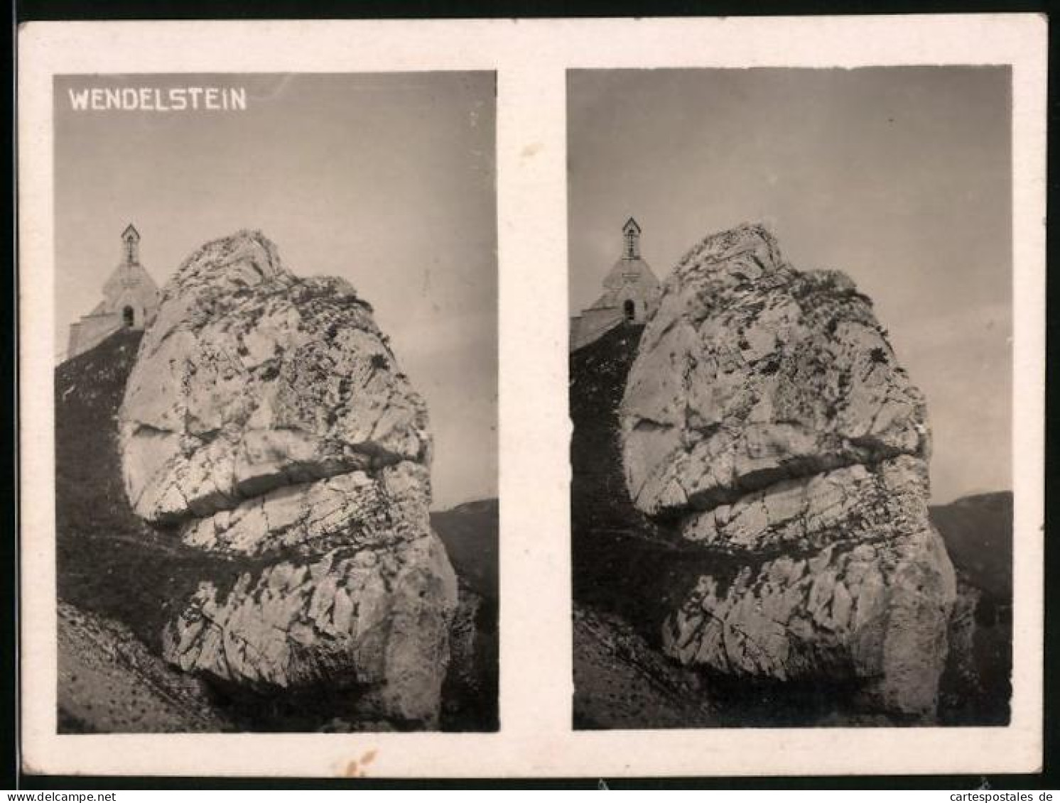 Stereo-Fotografie Unbekannter Fotograf, Ansicht Wendelstein, Gipfel Mit Kapelle  - Fotos Estereoscópicas