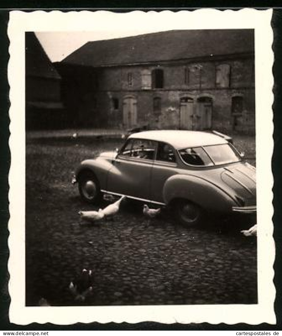 Fotografie Auto DKW, PKW Auf Einem Hof N Nahrstedt  - Coches