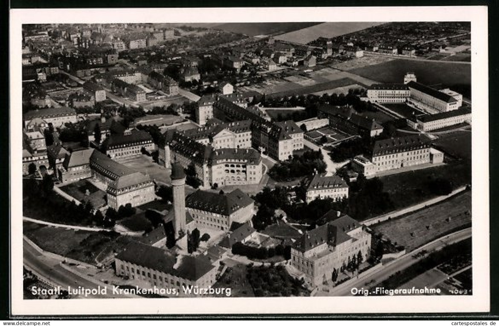 AK Würzburg, Staatl. Luitpold-Krankenhaus, Fliegeraufnahme  - Wuerzburg