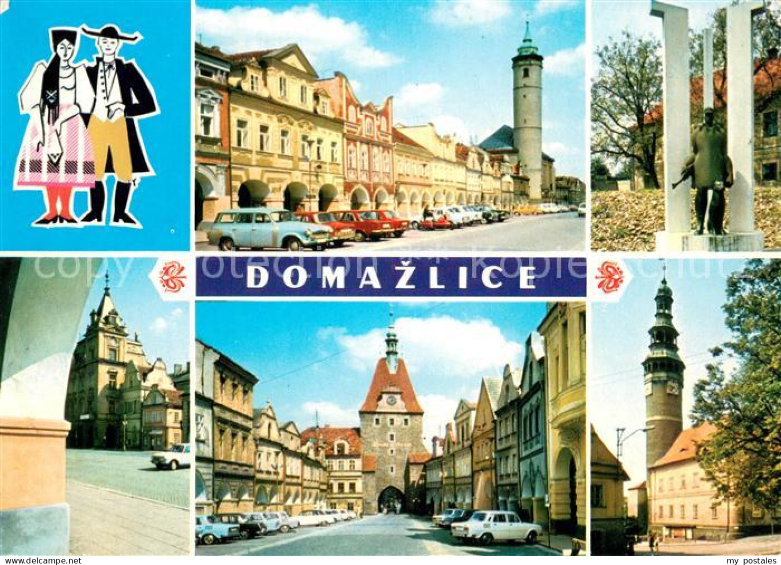 73662960 Domazlice Motive Innenstadt Turm Kirche Denkmal Domazlice - Tchéquie