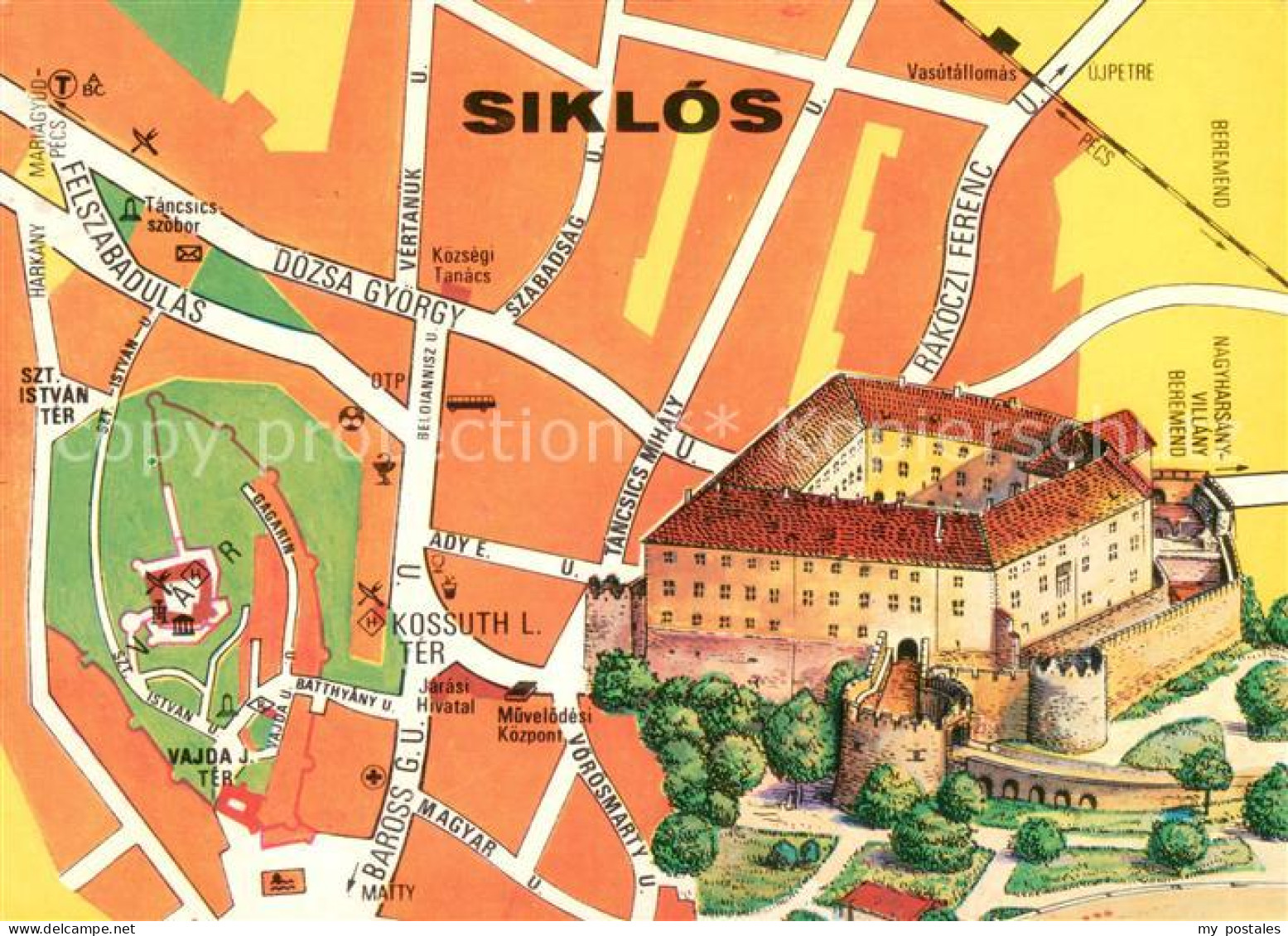 73662952 Siklos Burg Baudenkmal Aus Dem 13. Jhdt. Stadtplan Siklos - Hungría