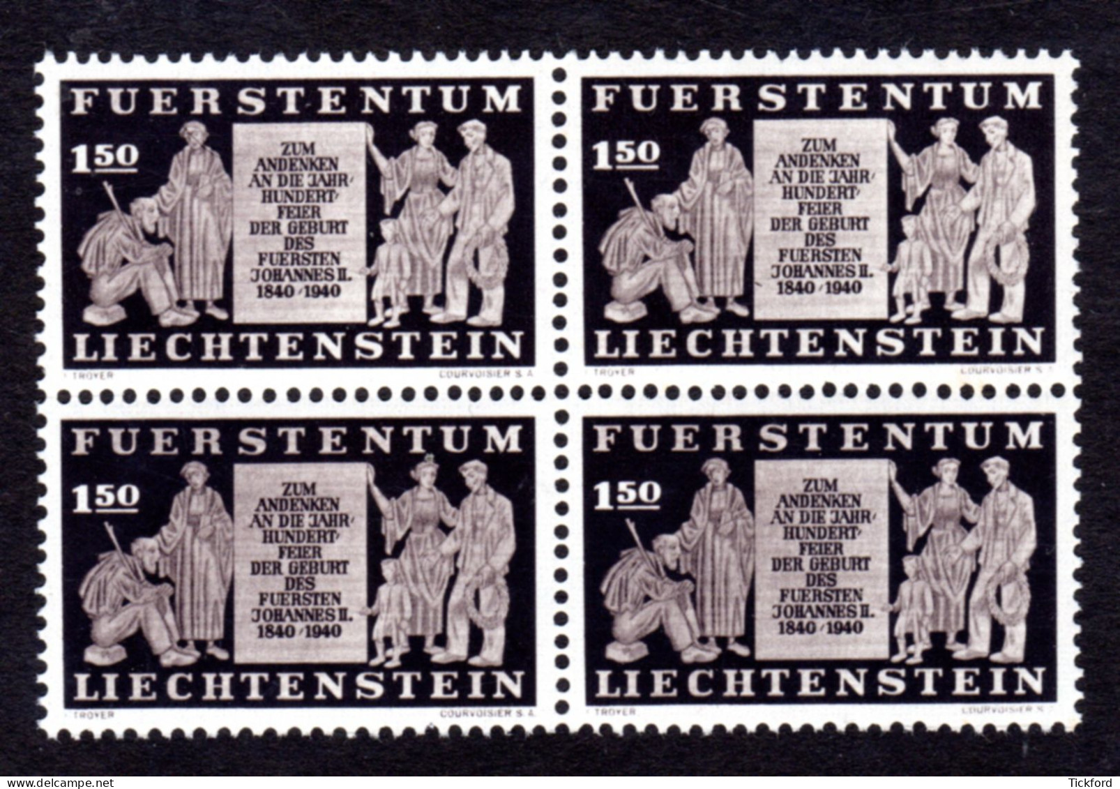 LIECHTENSTEIN 1940 - Yvert N° 165 - NEUF ** LUXE / MNH - Pierre Du Souvenir, TB - Nuovi