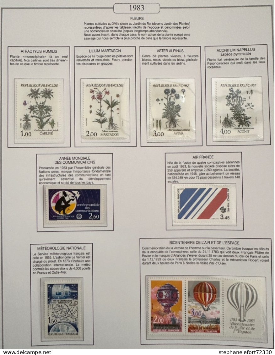 Timbres 1983 - Année Complète Neufs **, Triyptique Et  Préoblitéres   (Voir Photo) - 1980-1989