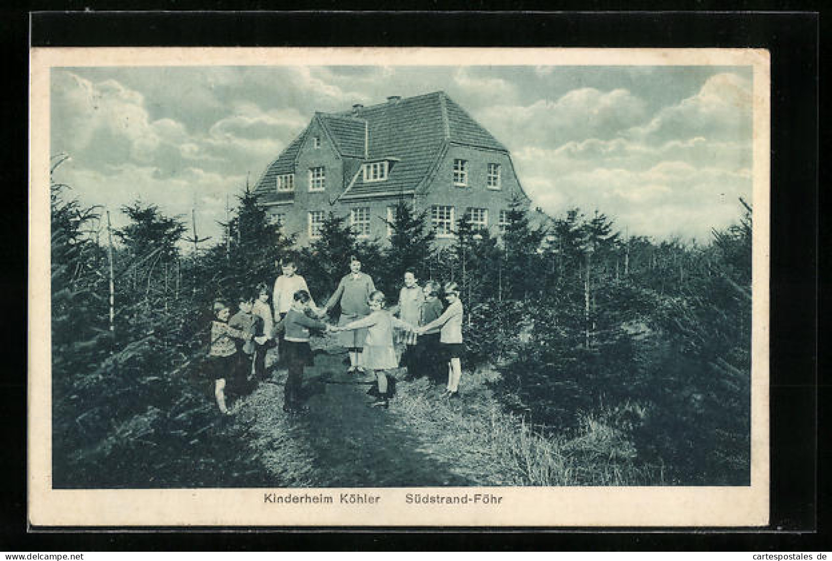 AK Südstrand /Föhr, Kinderheim Köhler Mit Garten  - Föhr