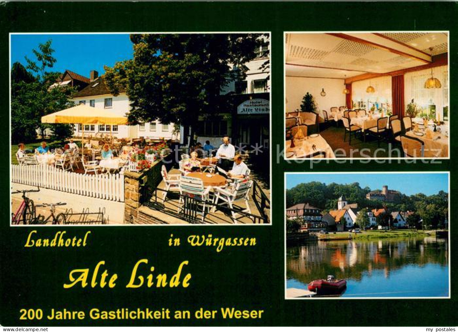 73662580 Wuergassen Landhotel Alte Linde Restaurant Terrasse 200 Jahre Gastlichk - Beverungen