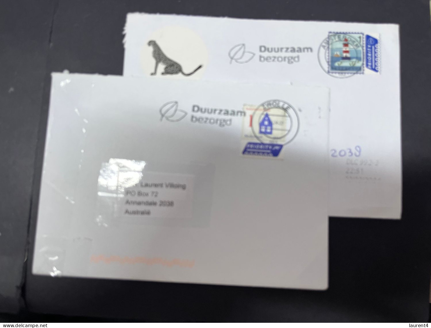 1-5-2024 (3 Z 34) Letter Posted From Netherlands To Australia In 2024 (2 Cover) 1 With "Open By Custom" Label At Back - Briefe U. Dokumente