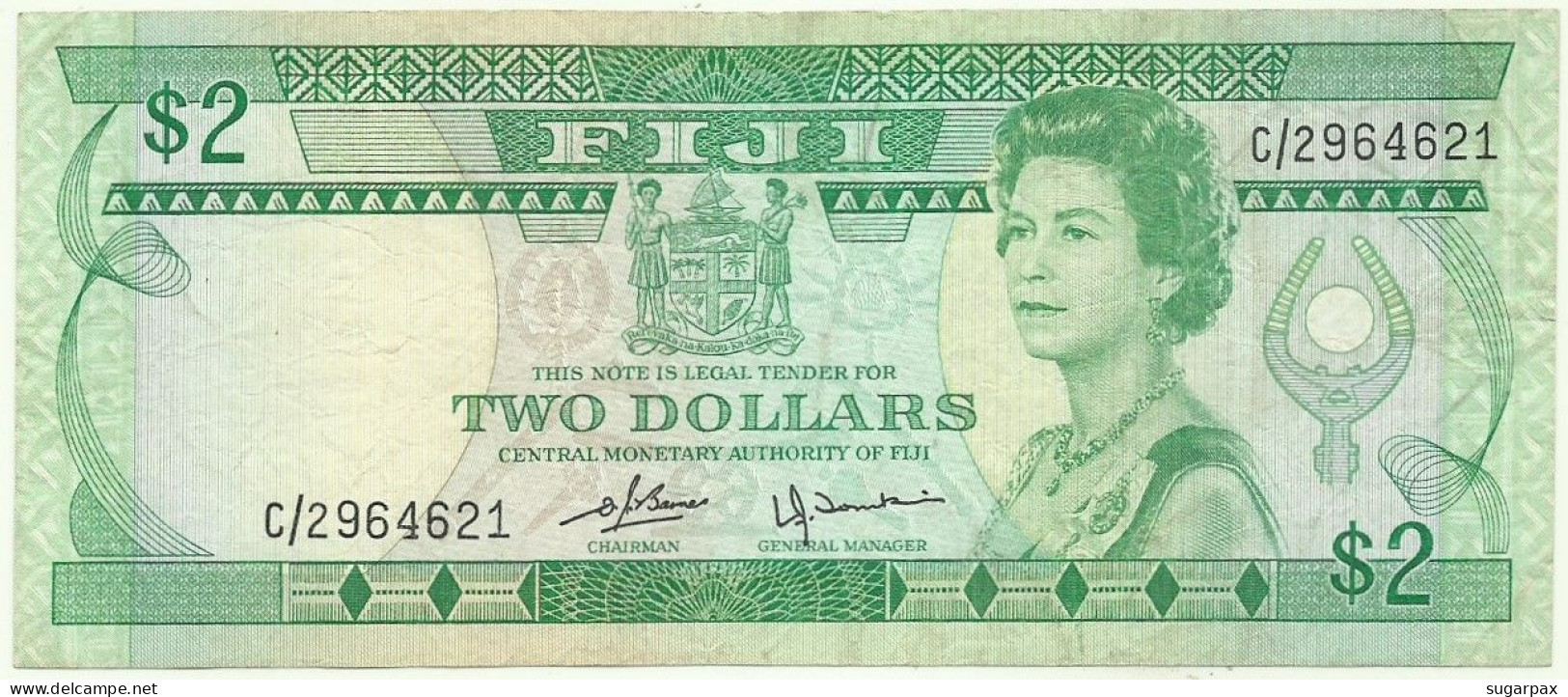 Fiji - 2 Dollars - ND ( 1980 ) - Pick: 77 - Serie C/2 - Fiji