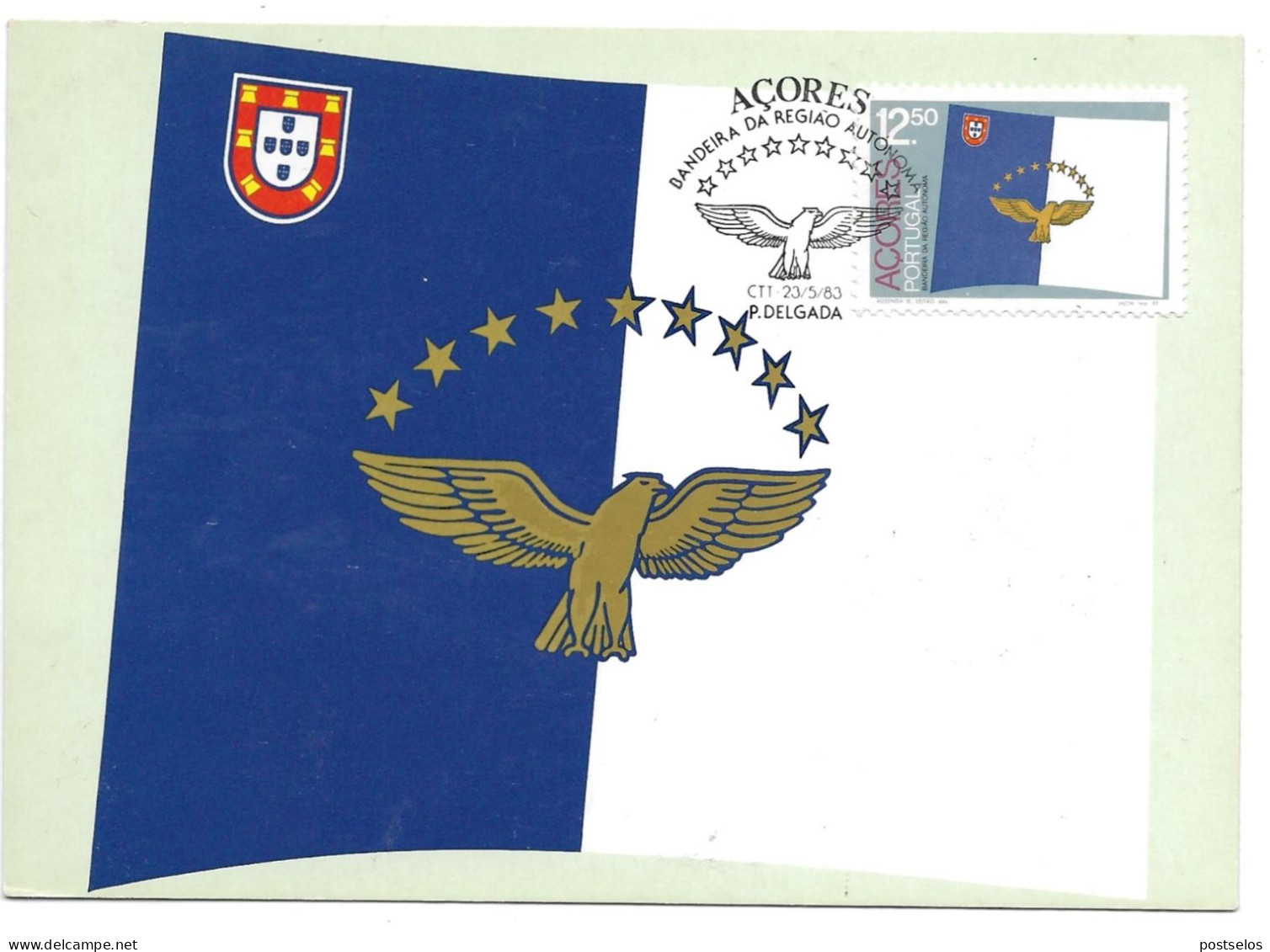 Bandeira  Região Açores - Maximum Cards & Covers