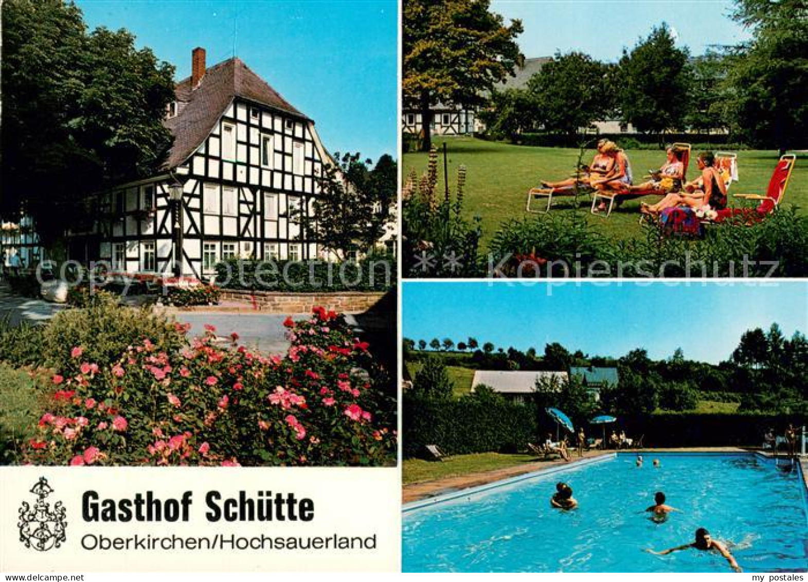 73662279 Oberkirchen Sauerland Gasthof Schuette Liegewiese Swimming Pool Oberkir - Schmallenberg