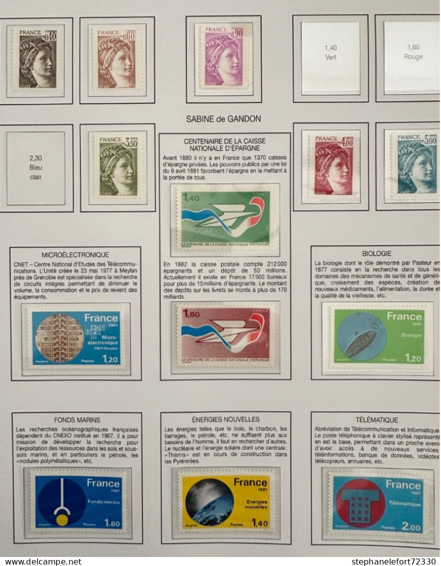 Timbres 1981  Année Complète Neufs ** Et Préoblitérés (Voir Photo) - 1980-1989