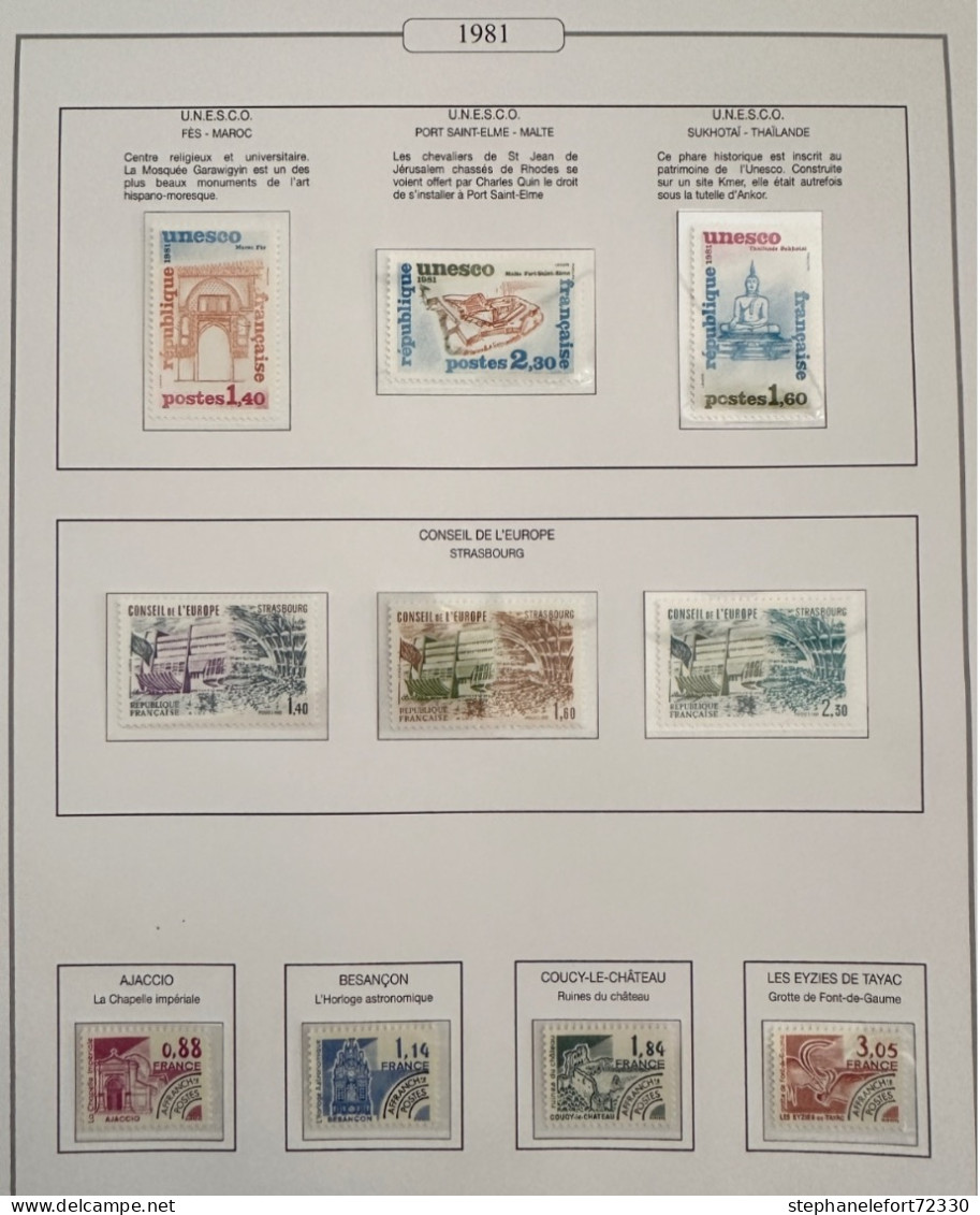 Timbres 1981  Année Complète Neufs ** et préoblitérés (Voir Photo)