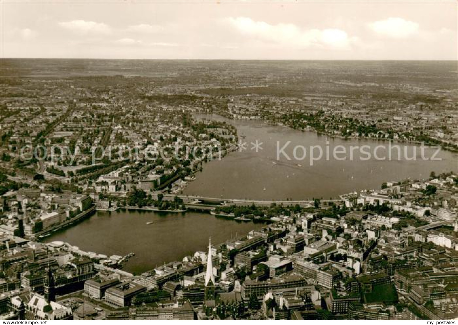 73662196 Hamburg Fliegeraufnahme Alster Hamburg - Sonstige & Ohne Zuordnung