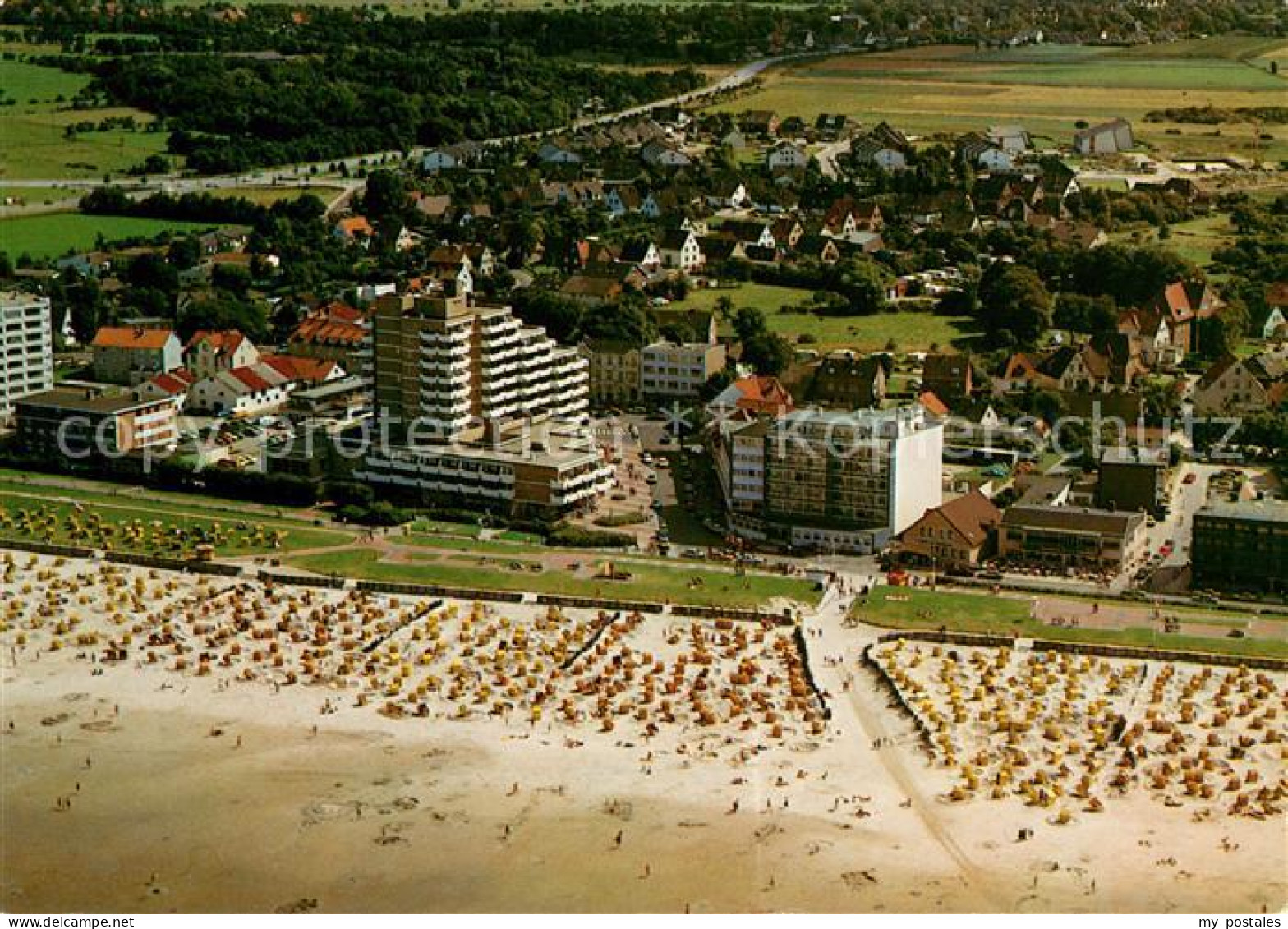 73662165 Cuxhaven Duhnen Nordseebad Fliegeraufnahme Strand Cuxhaven Duhnen - Cuxhaven