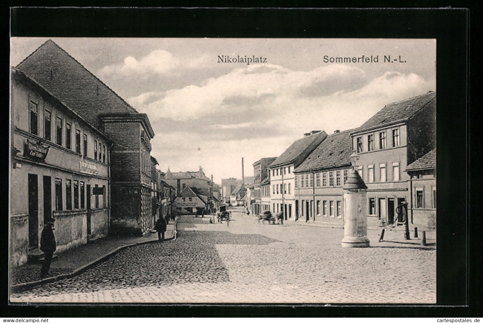 AK Sommerfeld /N.-L., Partie Am Nikolaiplatz, Mit Litfasssäule  - Other & Unclassified