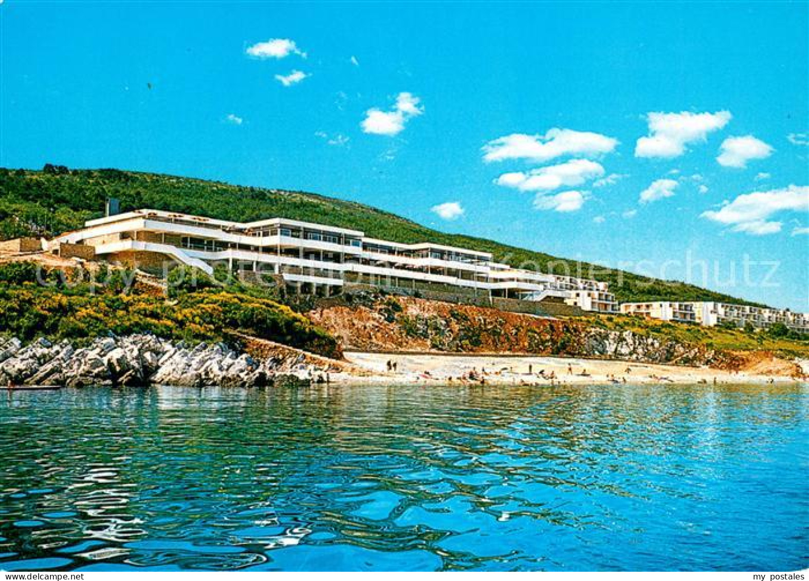 73661978 Rabac Kroatien Hoteli Girandela Strand Ansicht Vom Meer Aus Rabac Kroat - Croatia