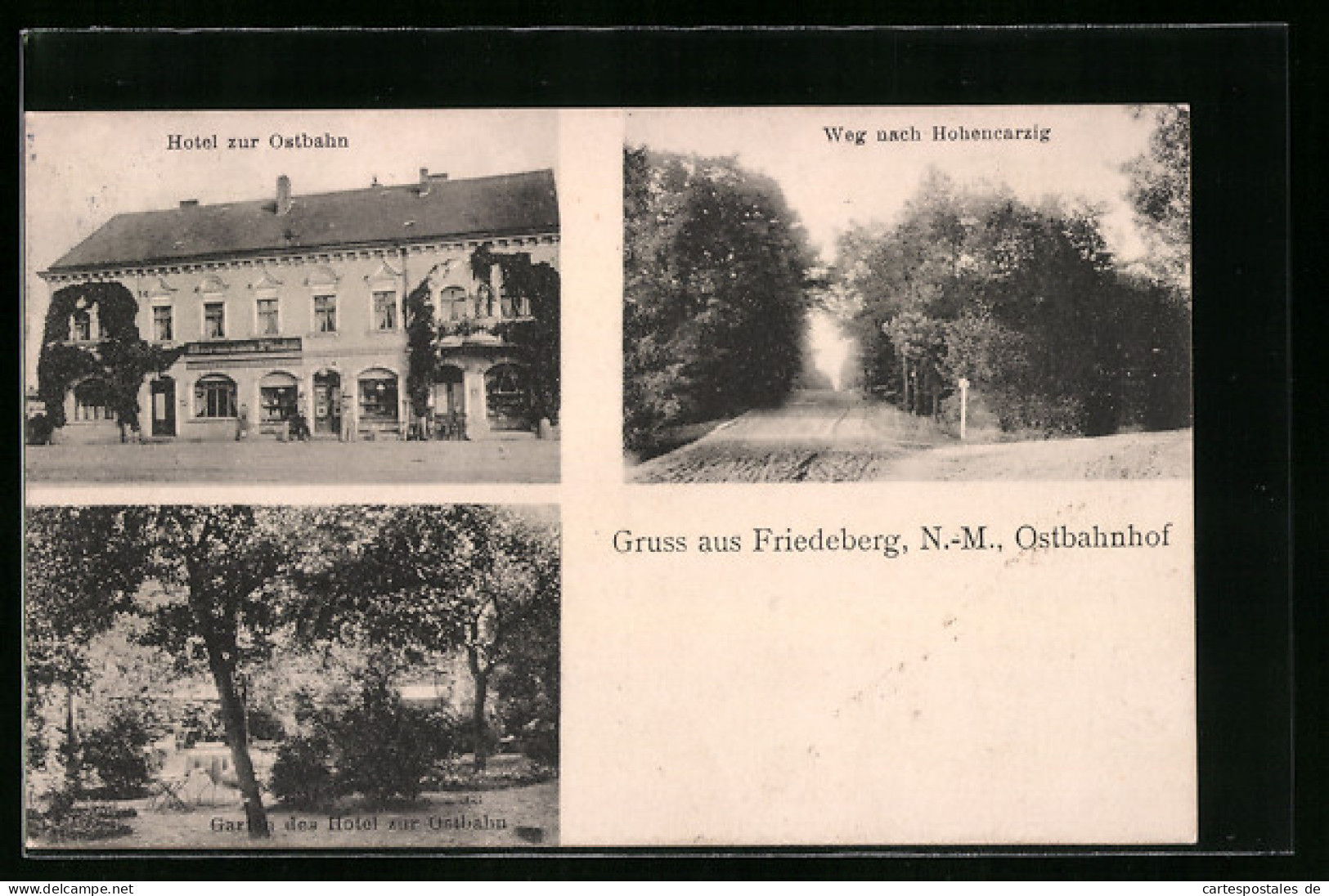 AK Friedeberg, Hotel Zur Ostbahn Mit Garten, Weg Nach Hohencarzig  - Pommern