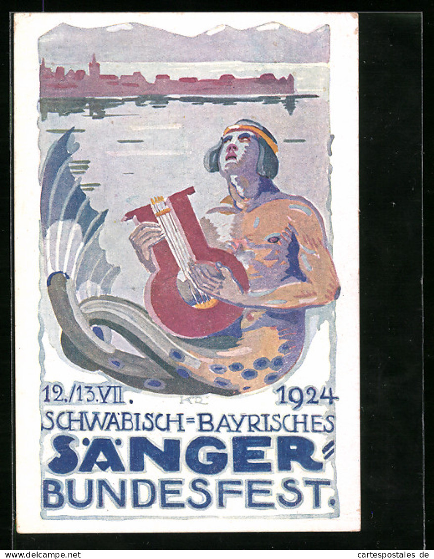 Künstler-AK Lindau I. B., Schwäbisch-Bayrisches Sänger-Bundesfest 1924, Sängerfest  - Sonstige & Ohne Zuordnung