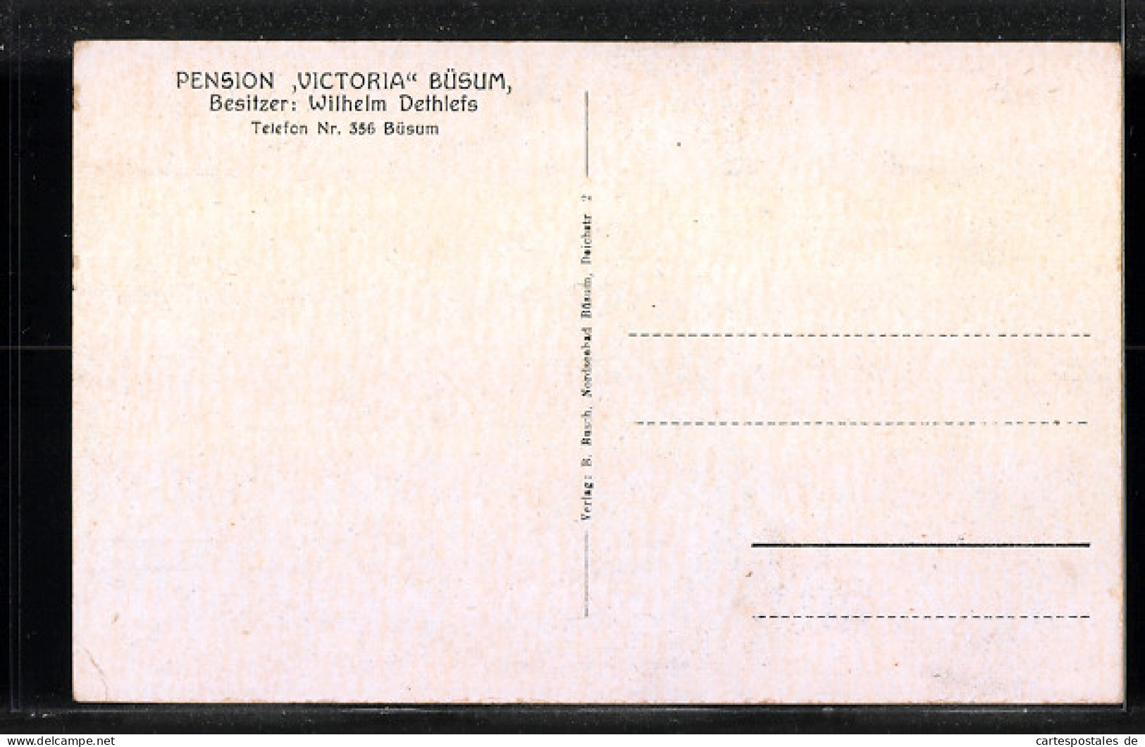 AK Büsum, Pension Victoria, Strassenansicht Aus Der Vogelschau  - Buesum