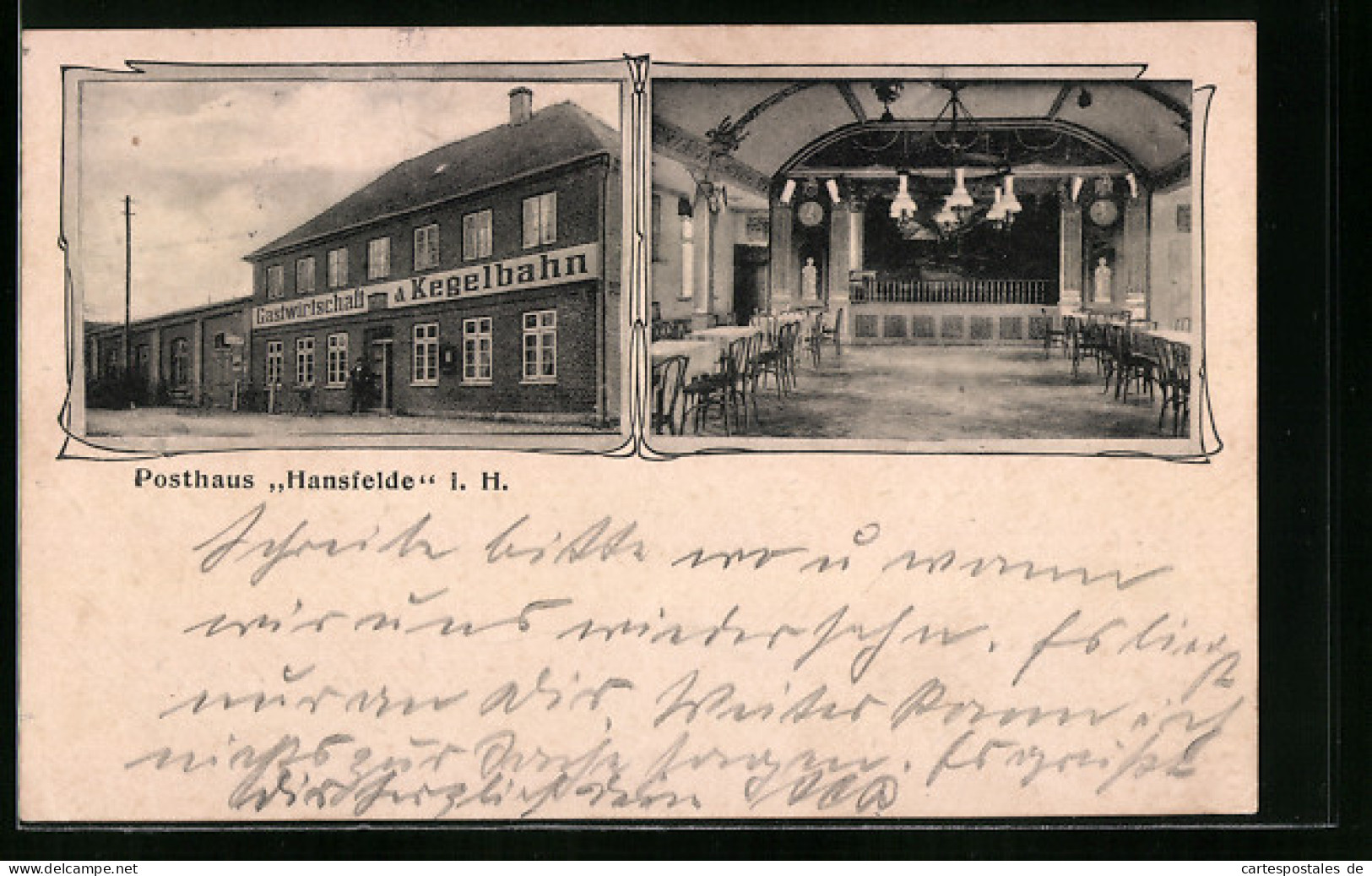 AK Hansfelde I. H., Posthaus Hansfelde, Gastwirtschaft & Kegelbahn  - Altri & Non Classificati