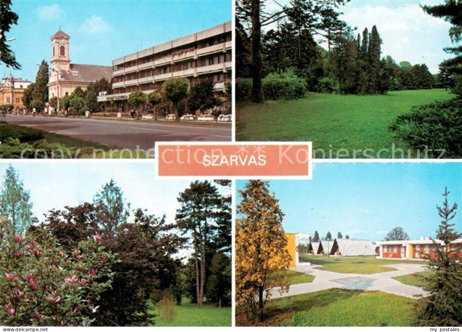 73661918 Szarvas Motiv Mit Kirche Park Bungalows Szarvas - Ungarn