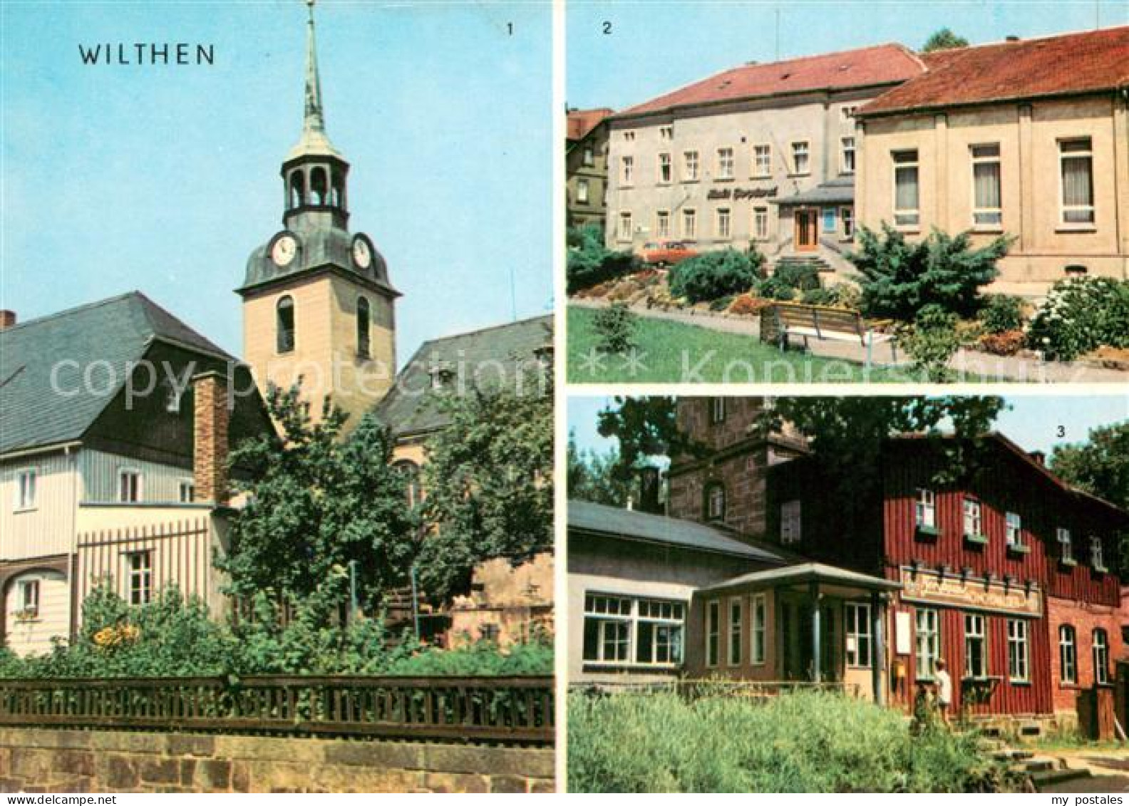 73661690 Wilthen Kirche Haus Bergland Ferienheim Der VEB Maschinenfabrik Halle M - Wilthen
