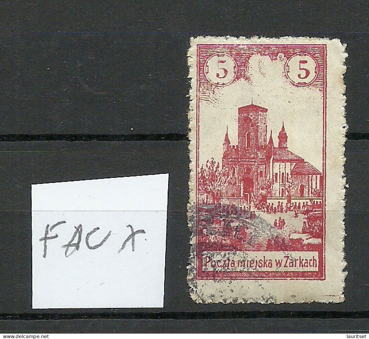 FAUX Poland Polska Polen 1918 Local Post ZARKI Michel 2 O FAKE Fälschung - Used Stamps
