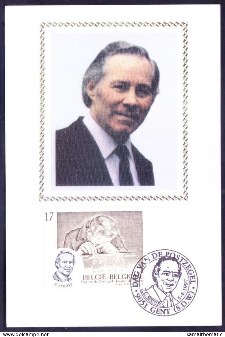 Belgium 1997 Maxi Card, Constant Spinoy Stamp Engraver Stamp Day - A - 1991-2000